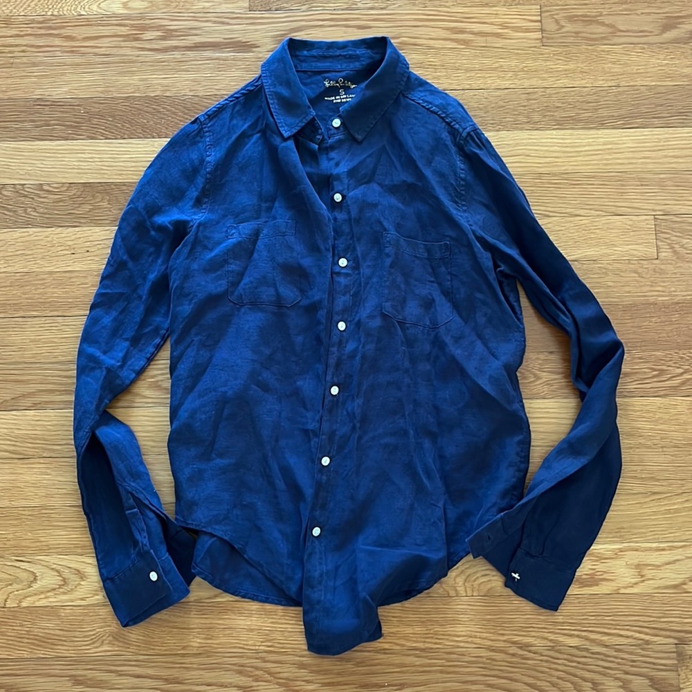 Lilly Pulitzer linen button up